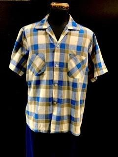50s Vintage半袖COTTONシャツ men's 半袖シャツ - 古着屋サマンサ