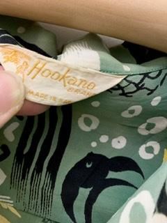 40s 50s HOOKANO 椰子の木 魚 ハワイアンシャツ アロハシャツ 40s 50s HOOKANO 椰子の木 魚 ハワイアンシャツ アロハシャツ