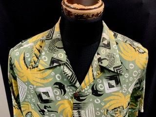 40s 50s HOOKANO 椰子の木 魚 ハワイアンシャツ アロハシャツ 40s 50s HOOKANO 椰子の木 魚 ハワイアンシャツ アロハシャツ