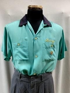 希少 NAT NAST 50s アメリカ製 古着 ボーリングシャツ ヴィンテージ 希少 50s NAT NAST ボウリングシャツ クレイジーパターン