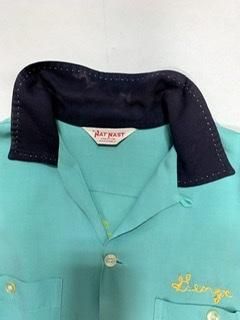 ペパーミント ! 50s HILTON チェーンステッチ 刺繍 ビンテージ
