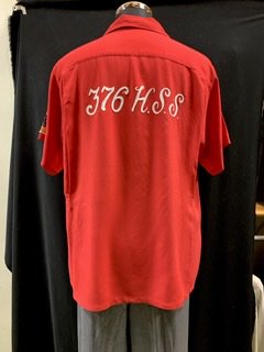 50s 赤 ボーリングシャツ 刺繍 チェーンステッチ ヴィンテージ 1950 ...