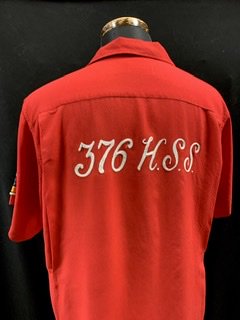 50s 赤 ボーリングシャツ 刺繍 チェーンステッチ ヴィンテージ 1950 