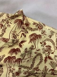40s フラガール フラダンス 椰子の木 ハワイアンシャツ ロングポイント