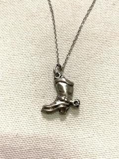 超特価SALE開催! 50s (男女兼用) シルバー ネックレス ウエスタンブーツ シルバー