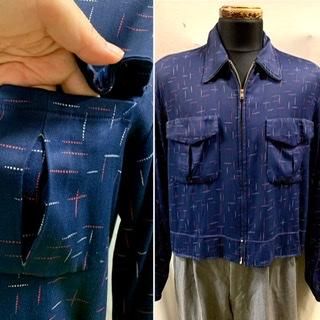 50s カスリ ギャバジャン ギャバジンジャケット ヴィンテージ 50s カスリ ギャバジャン ギャバジンジャケット ヴィンテージ