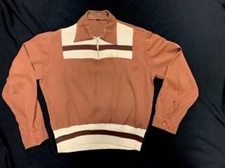 50s ツートーン切替 ハーフジップ プルオーバー リブシャツ 50s ツートーン切替 ハーフジップ プルオーバー リブシャツ
