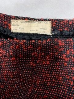 50s (M~L) 赤黒 ネップ タイトスカート ヴィンテージ ペンシル 50s (M~L) 赤黒 ネップ タイトスカート ヴィンテージ ペンシル