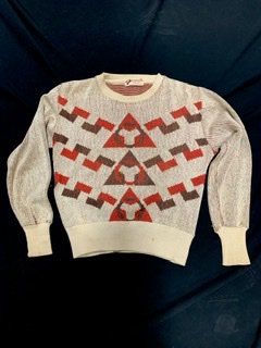 40s 50s 幾何学模様 ジャガード ジャガードニット セーター
