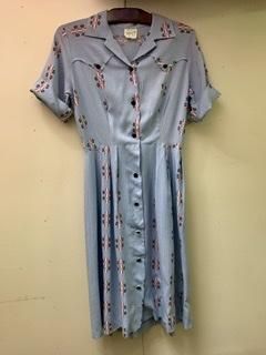 40s 50s ウエスタンふう レーヨンワンピース シャツドレス シャツ