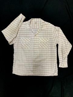 50s 赤グレー カスリネップ かすり 長袖シャツ シャツ 50s 赤グレー カスリネップ かすり 長袖シャツ シャツ
