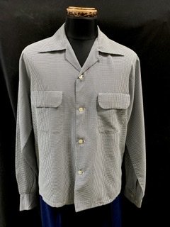 40s 50s フラップポケット シャツ ヴィンテージ オープンカラーシャツ 
