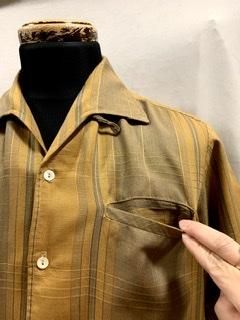 50s 60s 光沢 イタリアンカラー レーヨンシャツ ヴィンテージ 50s 60s 光沢 イタリアンカラー レーヨンシャツ ヴィンテージ