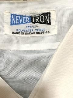 60s 白シャツ ヴィンテージ 古着 アメリカ NEVER IRON