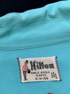50s 60s HILTON チェーン刺繍 ボーリングシャツ ヴィンテージ 50s 60s HILTON チェーン刺繍 ボーリングシャツ ヴィンテージ