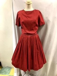 50s 赤黒ワンピース ヴィンテージ 1950年代 Dallas ダラス