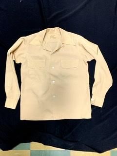 40s ロングポイント シャツ ヴィンテージ 長袖シャツ 超ロング