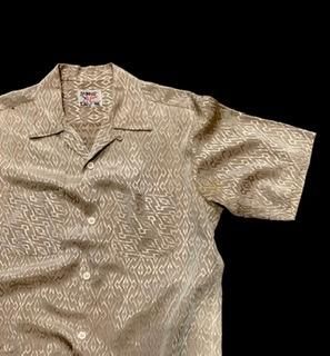 50s シルバー カミナリ柄 半袖シャツ シャツ ヴィンテージ 50s シルバー カミナリ柄 半袖シャツ シャツ ヴィンテージ
