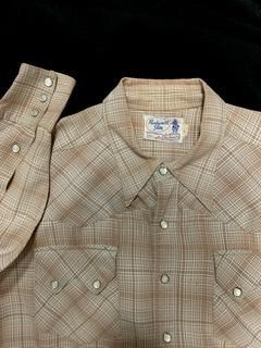 POST JUNK / 50's PANHANDLE SLIM Rayon Gabardine Western Shirt
