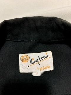 50s ダイヤ柄 黒 ボーリングシャツ キングルイ King Louie 50s ダイヤ柄 黒 ボーリングシャツ キングルイ King Louie