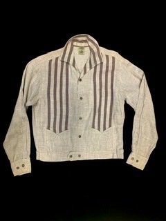 1950's ビンテージ Leonardo 半袖 刺繍 ギャバシャツ  xpv