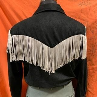 50s 60s HbarC 黒 フリンジ ウエスタンシャツ ヴィンテージ
