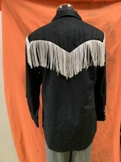 50s 60s HbarC 黒 フリンジ ウエスタンシャツ ヴィンテージ