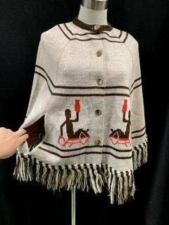 50s 60s ニットケープ ジャガード 編み込み 1960年代 50s 60s ニットケープ ジャガード 編み込み 1960年代