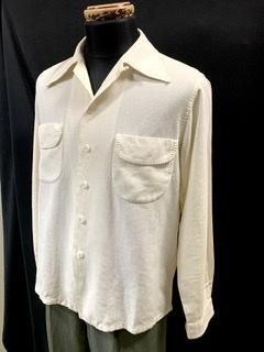 40s 50s レーヨンシャツ ギャバジン ギャバシャツ ヴィンテージ