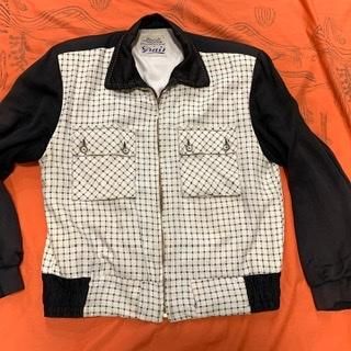 50s GRAIS 黒白ツートーン切替 ギャバジン ジャケット ギャバ 50s GRAIS 黒白ツートーン切替 ギャバジン ジャケット ギャバ