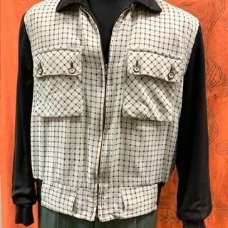 50s GRAIS 黒白ツートーン切替 ギャバジン ジャケット ギャバ 50s GRAIS 黒白ツートーン切替 ギャバジン ジャケット ギャバ