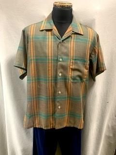 美品 1960年代 ヴィンテージ オープンカラー ボックスシャツ 50s