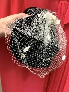 50s デッドストック 白 ヘッドピース ヴェール ヴィンテージ