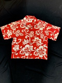60s 赤白 ハワイアンシャツ made in Hawaii 50s アロハシャツ 