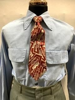 40s 50s 幾何学模様 ネクタイ ヴィンテージ 50s 総柄 TOWNCRFT