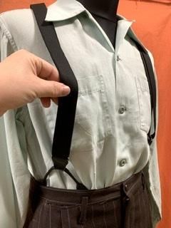 黒 ボタン式 サスペンダー ヴィンテージ used USA suspenders