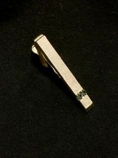 50s 60s シルバー ブルー 青い石 ネクタイピン ヴィンテージ