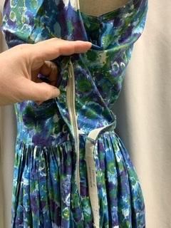 50s ベルトつき ブルー 青 ドレス ヴィンテージ 1950年代 50s ベルトつき ブルー 青 ドレス ヴィンテージ 1950年代