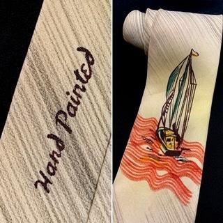 ビンテージ40's○Pilgrimホースハンドペイントネクタイ