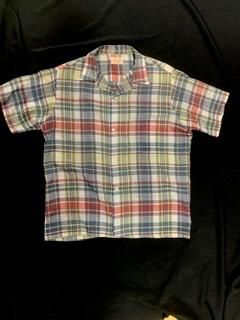 50s 60s マドラスチェック 半袖シャツ シャツ ヴィンテージ 古着