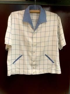 50s 60s ツートーン 切替 イタリアンカラー シャツ 半袖シャツ