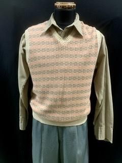 40s 50s ジャガードベスト 幾何学模様 ベスト ヴィンテージ