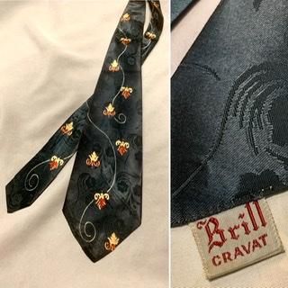40s 50s Brill cravat 透かし模様 ネクタイ 総柄 ヴィンテージ 40s 50s Brill cravat 透かし模様 ネクタイ 総柄 ヴィンテージ