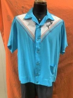 50s V字 切替 ツートーン ボーリングシャツ ヴィンテージ King 50s V字 切替 ツートーン ボーリングシャツ ヴィンテージ King