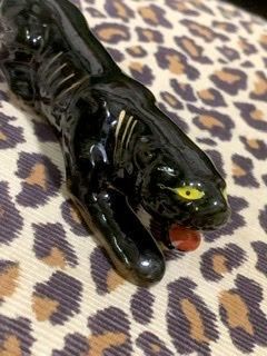 50s 黒ヒョウ ブラックパンサー ヒョウ 黒豹 ヴィンテージ 陶器 50s 黒ヒョウ ブラックパンサー ヒョウ 黒豹 ヴィンテージ 陶器