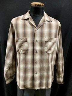 50s 60s シャドーチェック オンブレチェック シャツ 50s 60s シャドーチェック オンブレチェック シャツ
