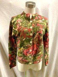 50s 60s 花柄 プリント カーディガン ヴィンテージ 1950年代 50s 60s 花柄 プリント カーディガン ヴィンテージ 1950年代