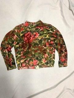 50s 60s 花柄 プリント カーディガン ヴィンテージ 1950年代 50s 60s 花柄 プリント カーディガン ヴィンテージ 1950年代