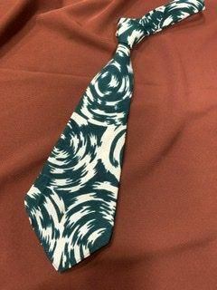 30s 40s ⚡️ イナズマ柄 ⚡️ ネクタイ グリーン ヴィンテージ 1930