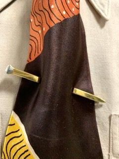 40s 刺さってるように見せかけるネクタイピン 貫き型 ネクタイ